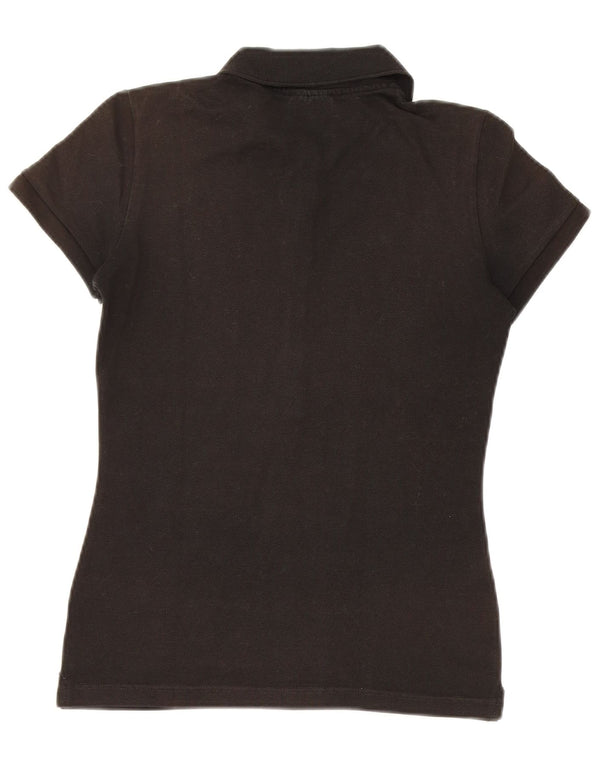 Lacoste Womens Polo Shirt Size 36 Small Black Cotton