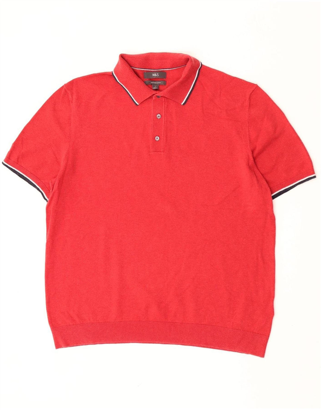 Marks & Spencer Herren-Pullover mit Rollkragen, groß, rot gestreift