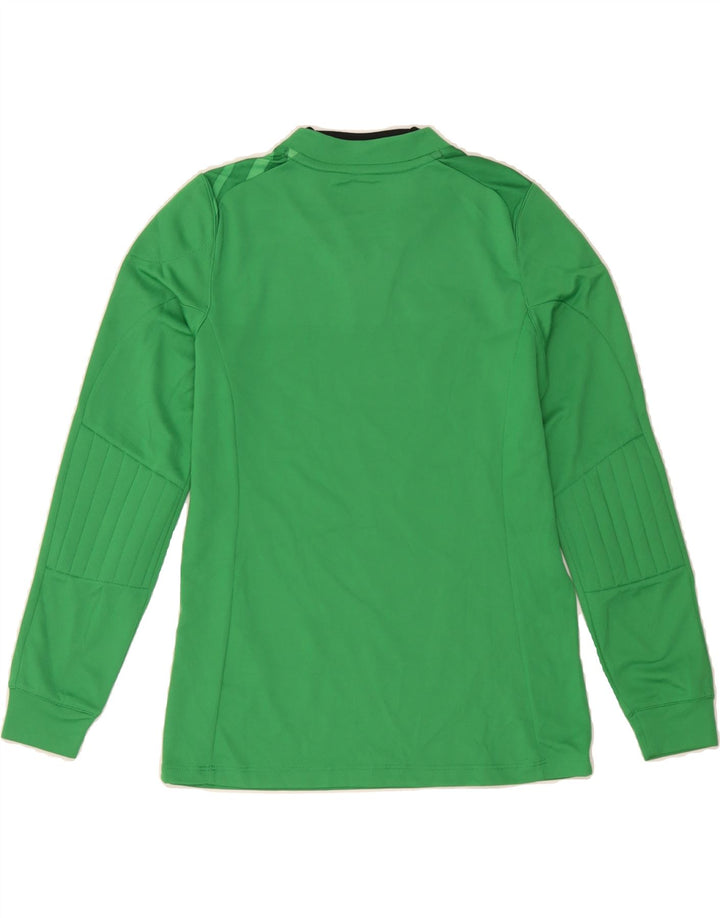 UMBRO Boys Top Long Sleeve 12-13 Years Large  Green Striped Polyester Vintage Umbro and Second-Hand Umbro from Messina Hembry 