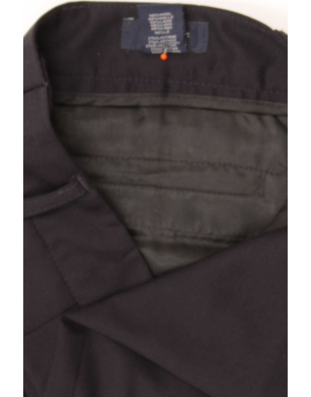 Gant Damen Bootcut-Anzughose UK 12 Medium W34 L33 Schwarze Wolle