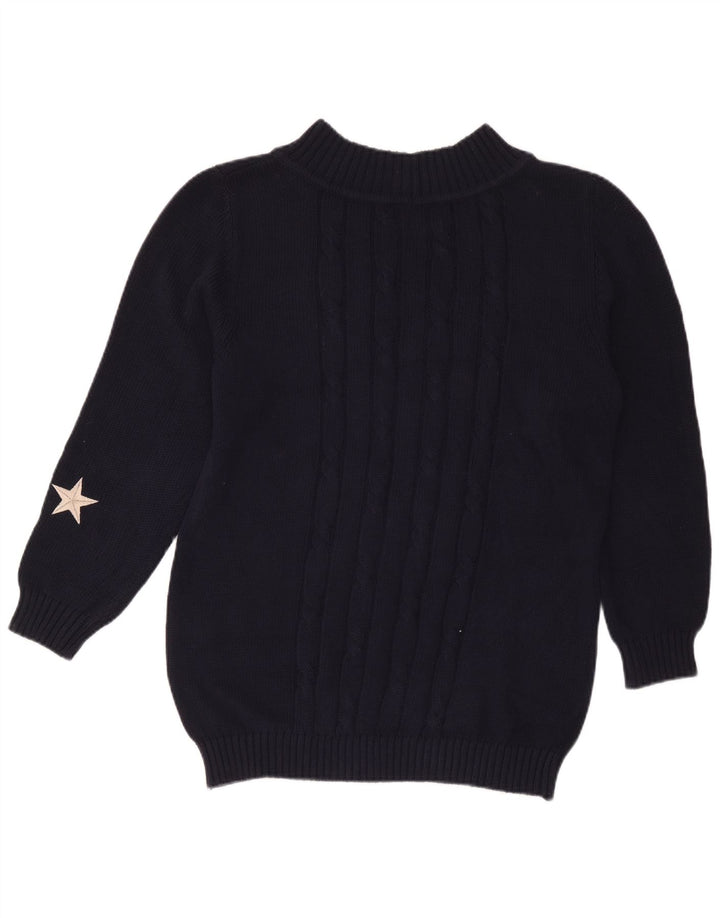 Iceberg Damen-Pullover mit Rollkragen, Größe IT 42, mittelmarineblaue Baumwolle