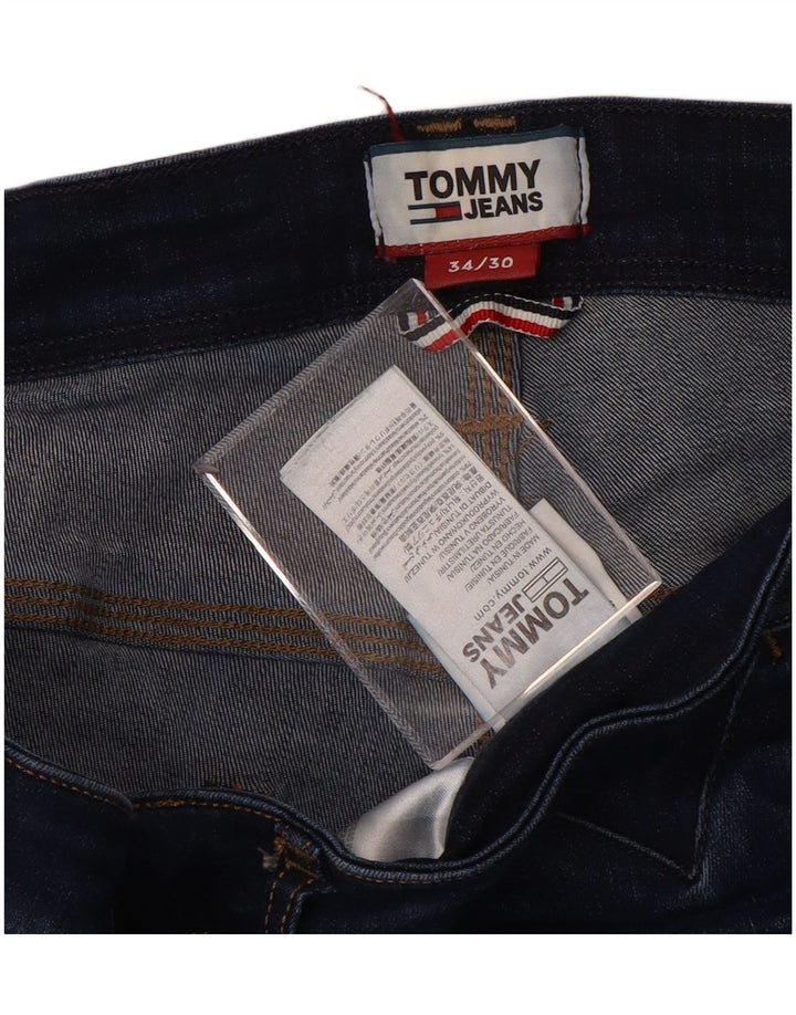 TOMMY HILFIGER Damen Bootcut-Jeans W34 L30 Marineblaue Baumwolle