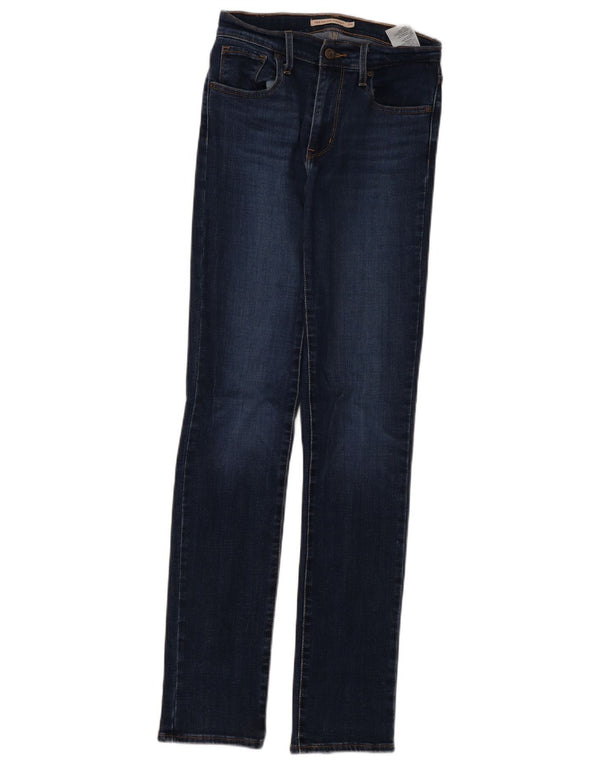 Levi's Damen 724 High Rise Straight Jeans W26 L32 Marineblau Baumwolle