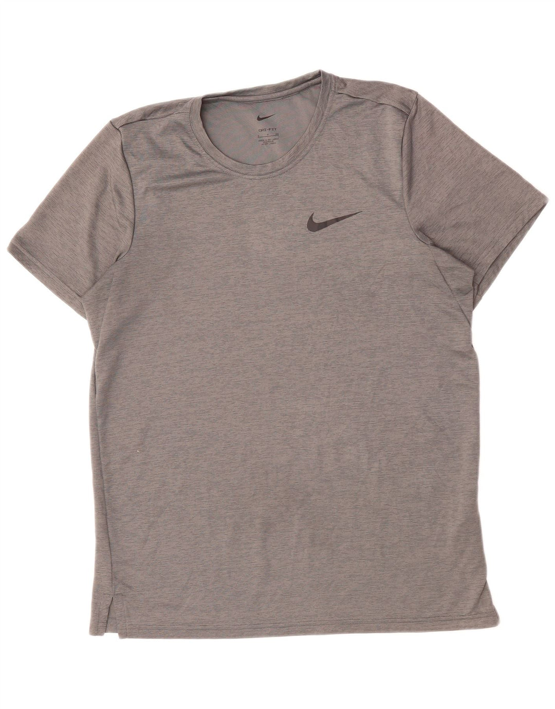 NIKE Herren Dri Fit T-Shirt Top Small Grau Polyester