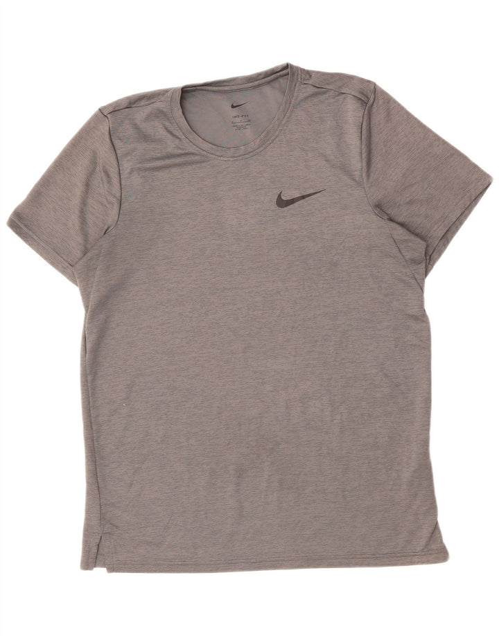 NIKE Herren Dri Fit T-Shirt Top Small Grau Polyester