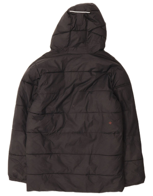 Columbia Wattierte Jacke mit Kapuze für Jungen, 15–16 Jahre, XL, schwarzes Nylon