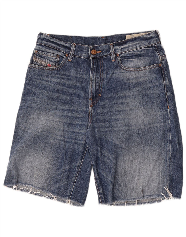 Diesel Herren Widee Distressed Denim Shorts W29 Small Blaue Baumwolle