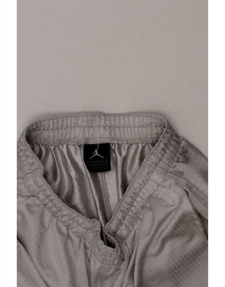 JORDAN Boys Sport Shorts 13-14 Years XL Grey Polyester Vintage Jordan and Second-Hand Jordan from Messina Hembry 