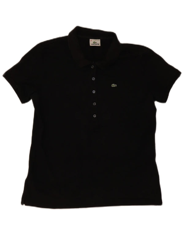 Lacoste Damen Poloshirt Größe 48 XL Schwarze Baumwolle