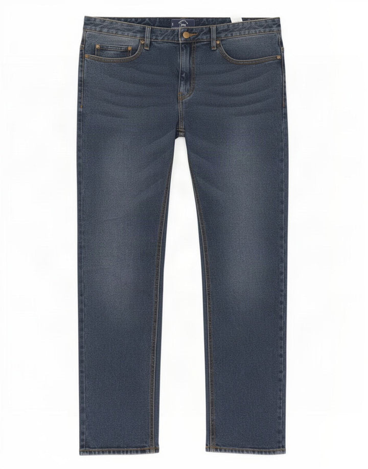 Springfield Herren Slim Jeans W38 L34 Blaue Baumwolle