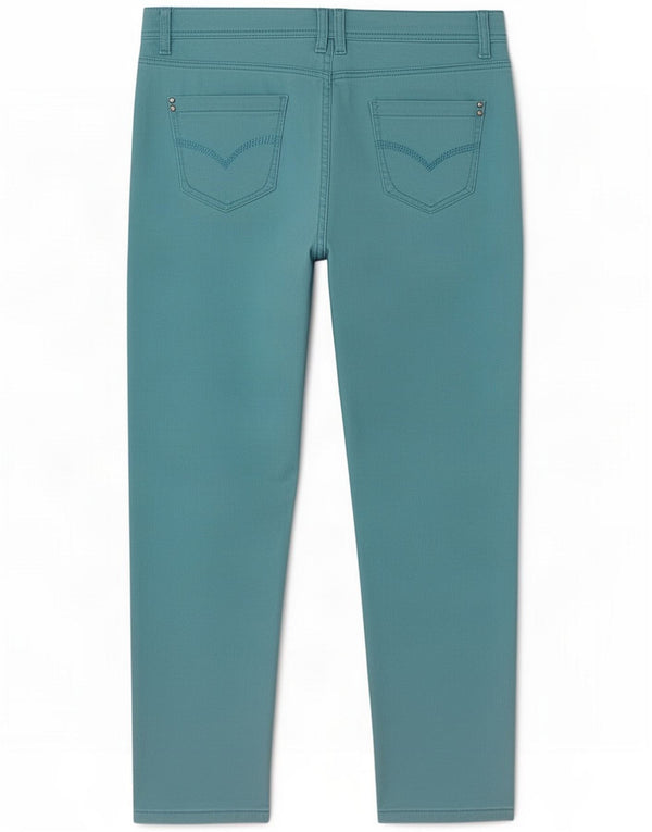 M&Co Damen Tapered Cropped Jeans UK 16 Large W34 L25 Blaue Baumwolle