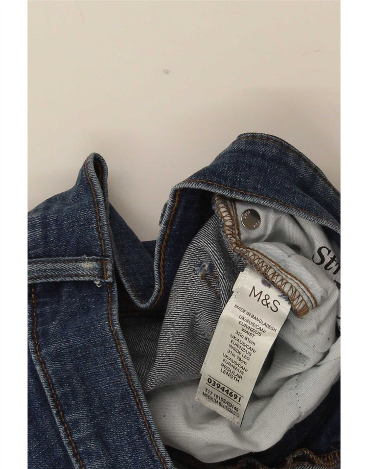 Marks & Spencer Herren Slim Jeans W32 L31 Blaue Baumwolle