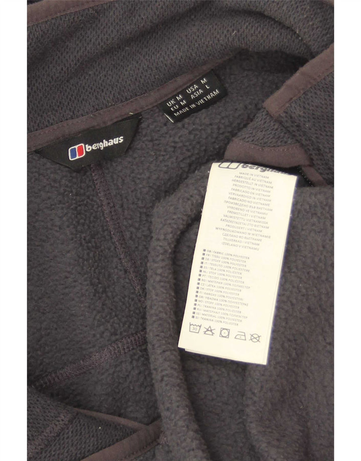 Berghaus Herren-Fleecepullover mit Reißverschluss am Hals, mittelgraues Polyester