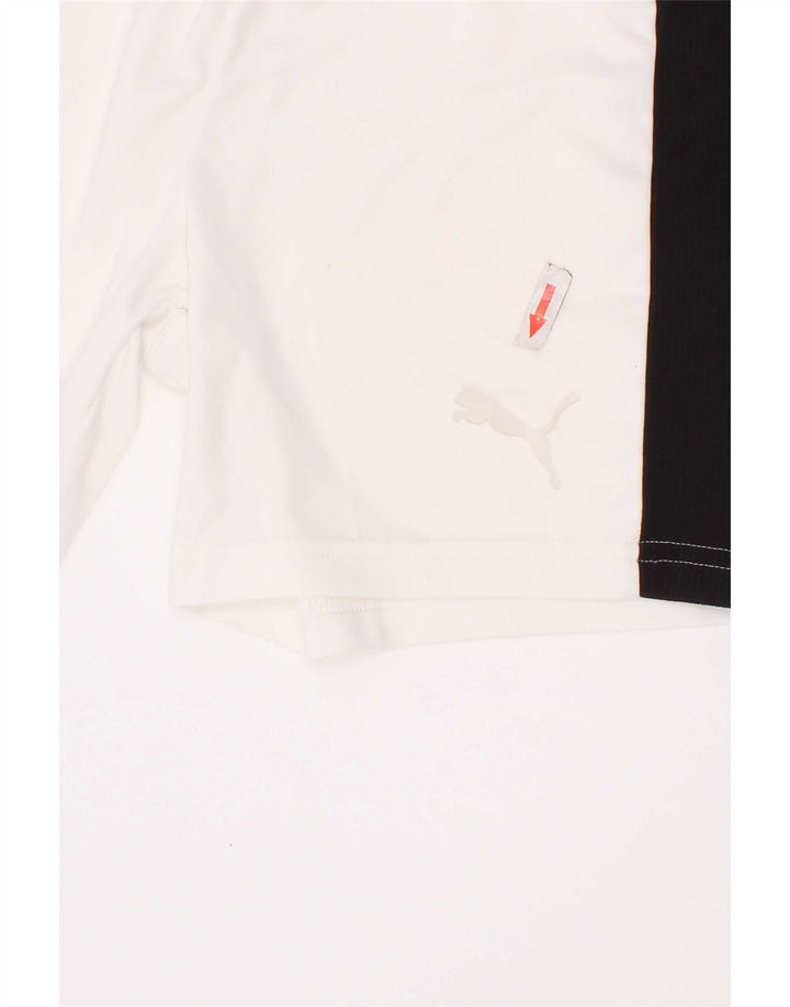 Puma Sportshorts für Jungen, 7–8 Jahre, weißes Colourblock-Polyester