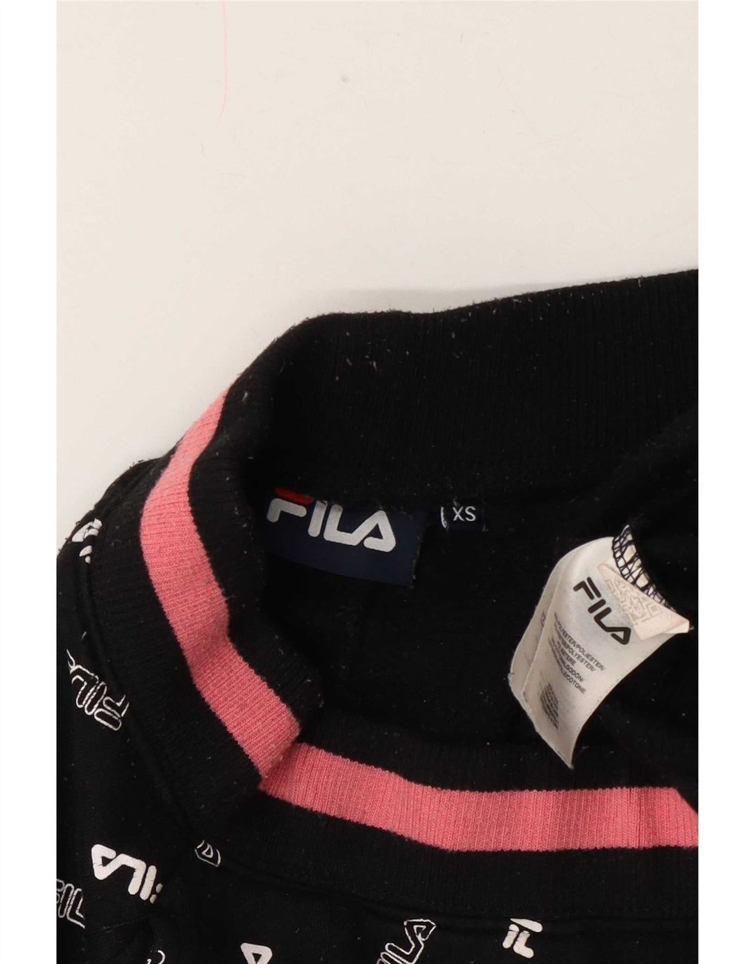 Fila Damen Graphic Sport Shorts UK 6 XS Schwarz Polyester