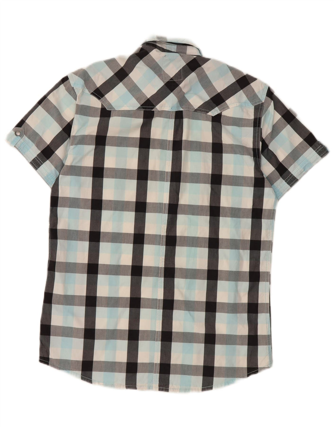 Jack & Jones Herren-Kurzarmhemd aus mitteltürkisfarbener Karo-Baumwolle