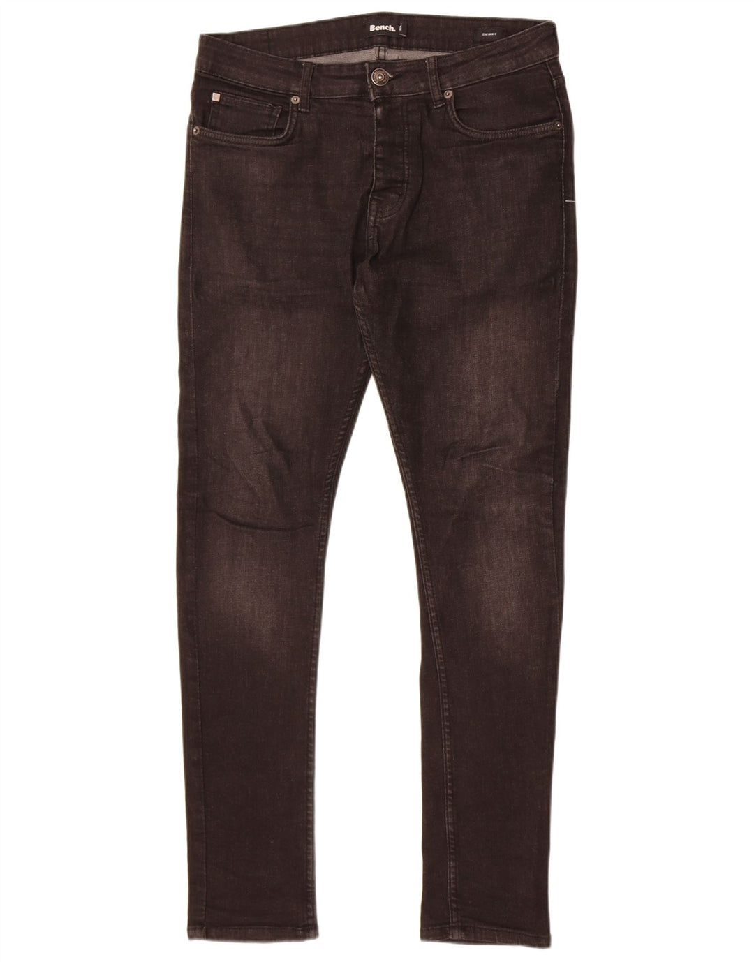 Bench Herren Skinny Jeans W32 L32 Schwarze Baumwolle