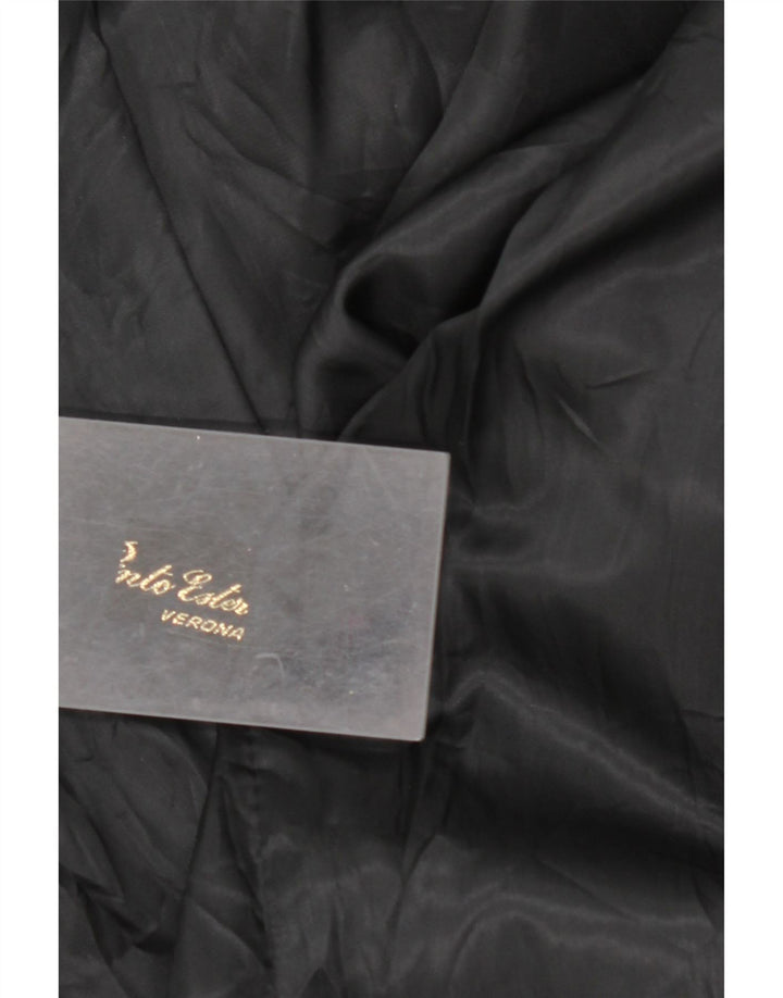 VINTAGE Damen Wildlederjacke UK 14 Large Schwarz