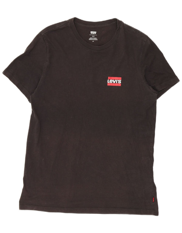Levi's Herren Slim Fit T-Shirt Top Large Schwarz Baumwolle