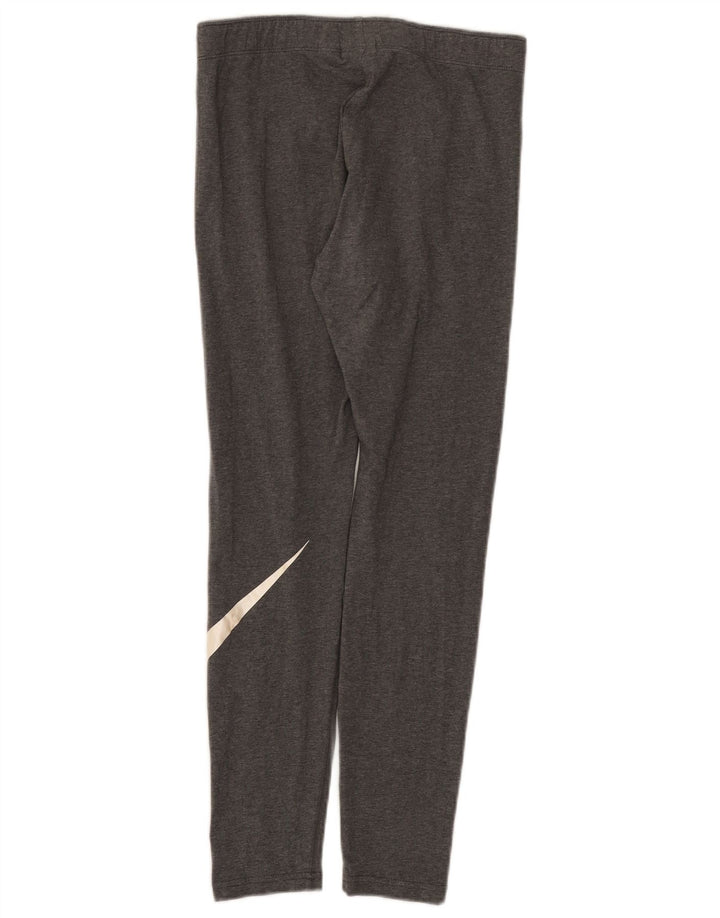Nike Womens Graphic Leggings UK 12 Mittelgrau gefleckte Baumwolle
