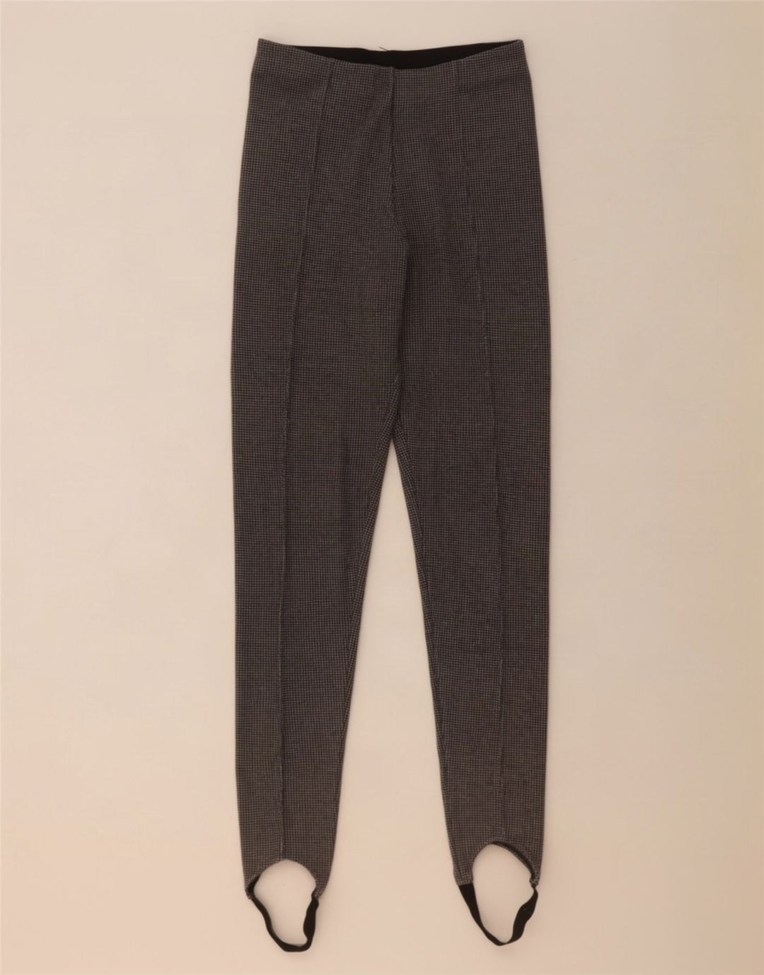 Zara Damen-Steigbügelhose, Größe S, W24, L31, grüner Hahnentrittmuster