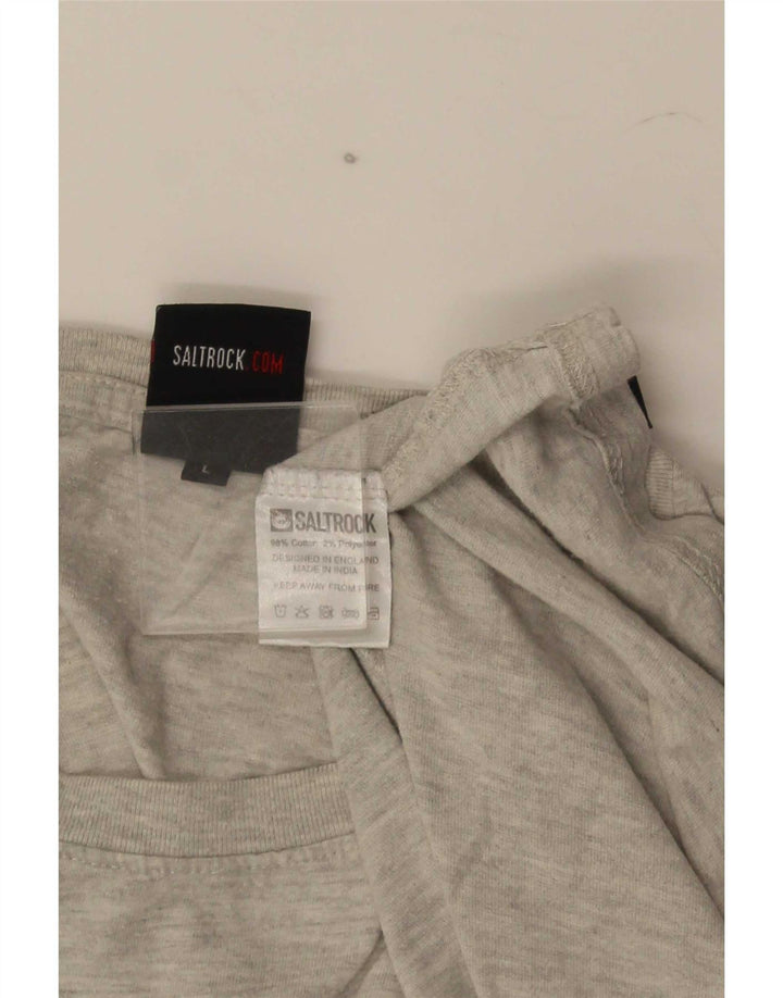 Saltrock Herren-T-Shirt mit Grafik, Größe L, Grau, Baumwolle