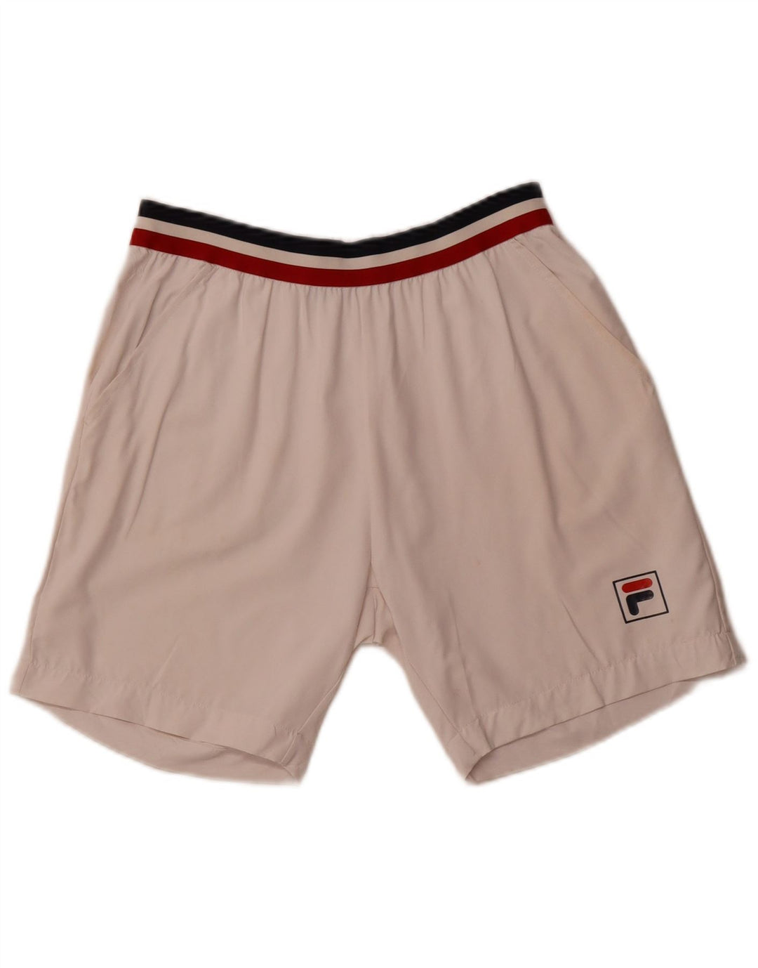 FILA Herren Sportshorts Small Weiß Polyester