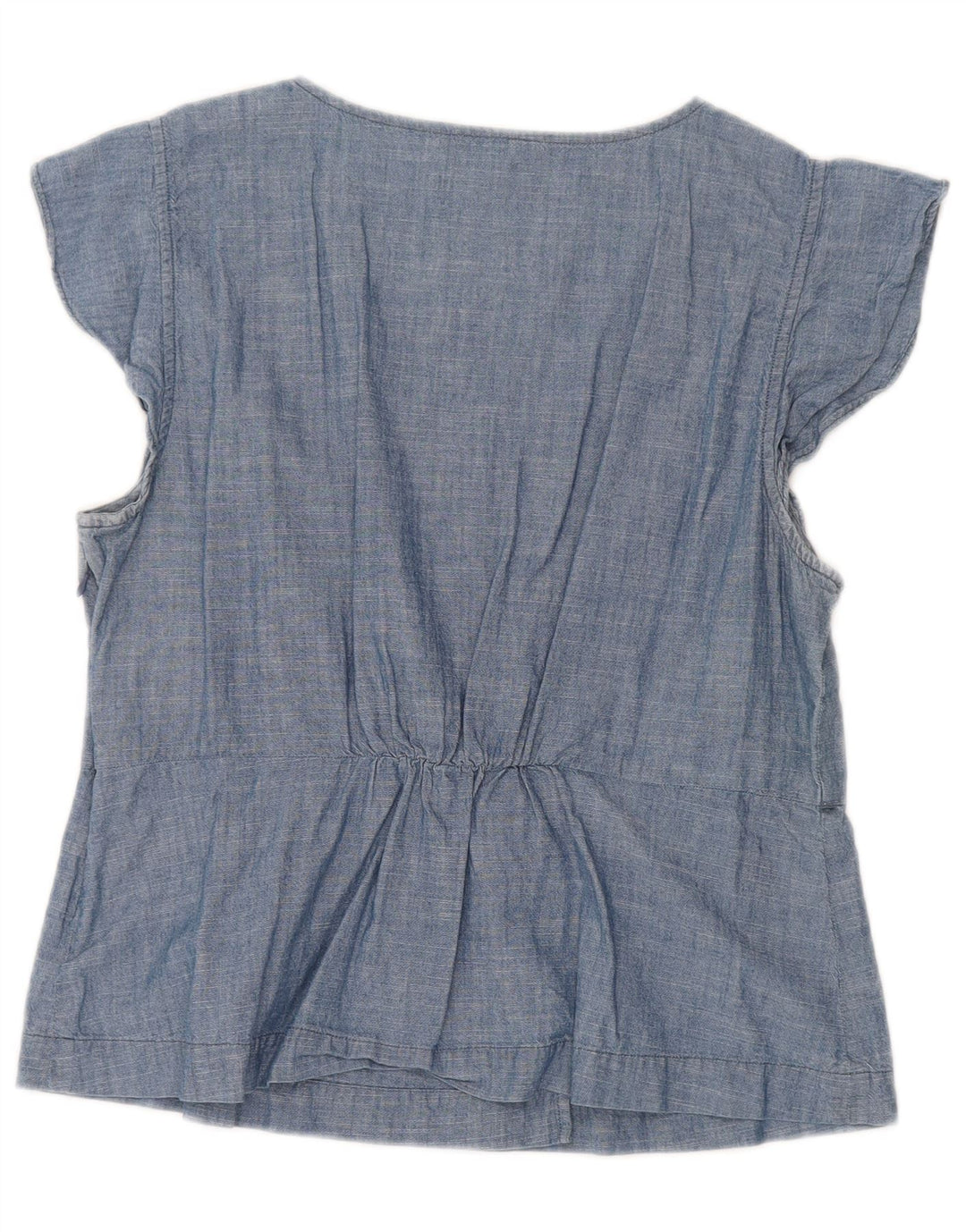 J. CREW Damen-Blusenoberteil, UK-Größe 44, Größe L, Blau, Baumwolle