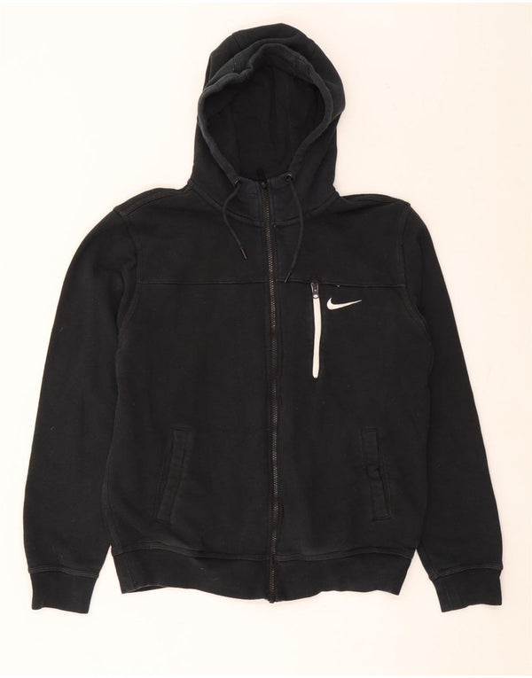 Nike Herren-Kapuzenpullover mit Reißverschluss, mittelschwarz, Baumwolle
