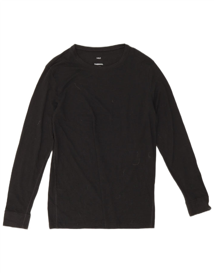 Marks & Spencer Herren Top Langarm Medium Schwarz