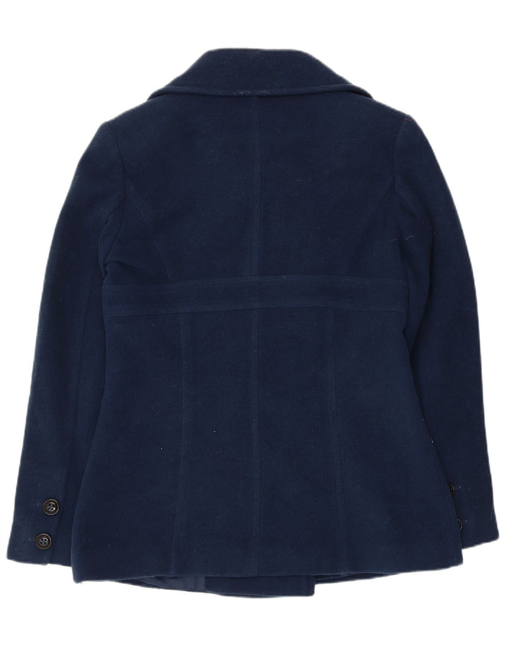 Dkny Damenmantel US 4 Small Marineblaue Wolle
