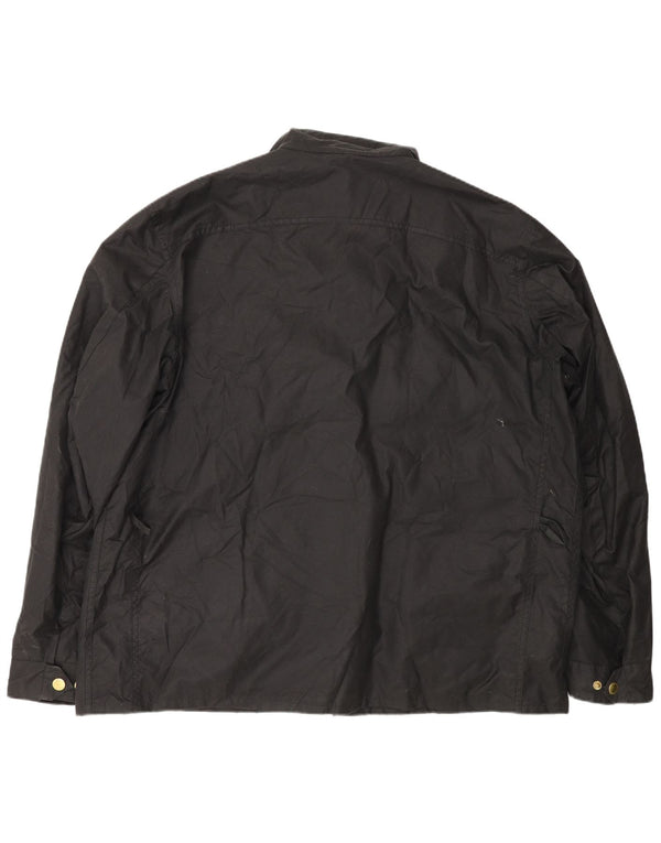 Barbour Herrenjacke aus gewachster Baumwolle, UK 44 2XL, schwarze Baumwolle