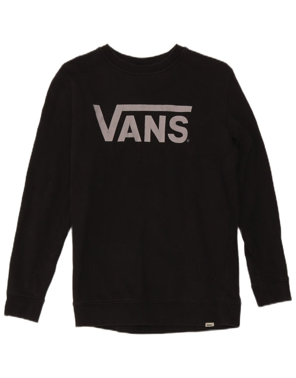 Vans Grafik-Sweatshirt für Jungen, 12–13 Jahre, Größe L, schwarze Baumwolle
