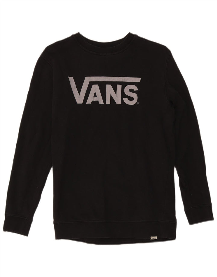 Vans Grafik-Sweatshirt für Jungen, 12–13 Jahre, Größe L, schwarze Baumwolle