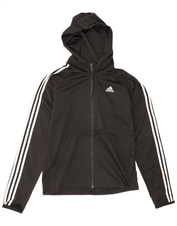 Adidas Herren Zip Hoodie Pullover Medium Schwarz Polyester