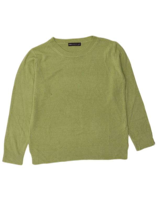 Marks & Spencer Damen-Pullover mit U-Boot-Ausschnitt, UK 12, Mittelgrün, Acryl