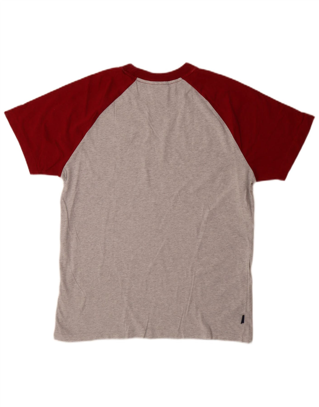 Superdry Herren T-Shirt-Oberteil aus mittelgrauer Colourblock-Baumwolle