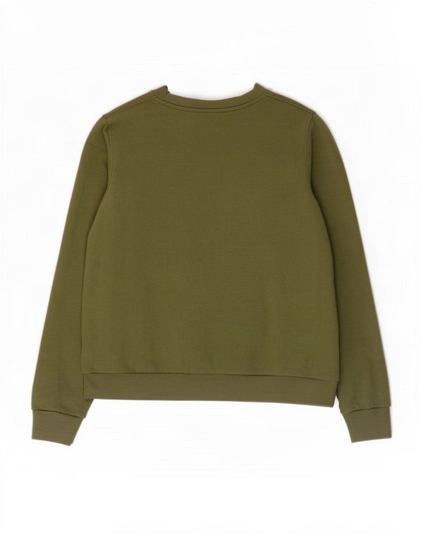 Marks & Spencer Damen-Sweatshirt-Pullover, Gr. 14, Größe L, Grün, Baumwolle