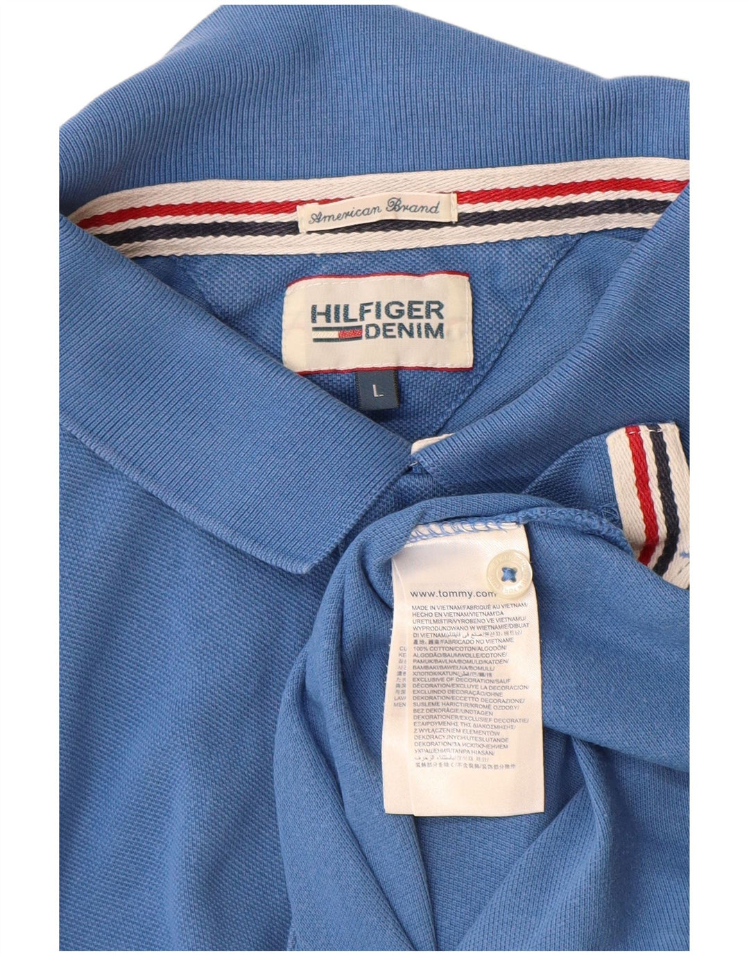 Tommy Hilfiger Herren-Poloshirt, große blaue Baumwolle