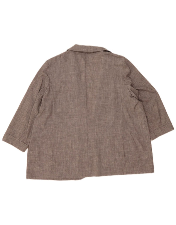 Marks & Spencer Damen-Blazer mit 3/4-Ärmeln, offen, Gr. 24, 4XL, Grau