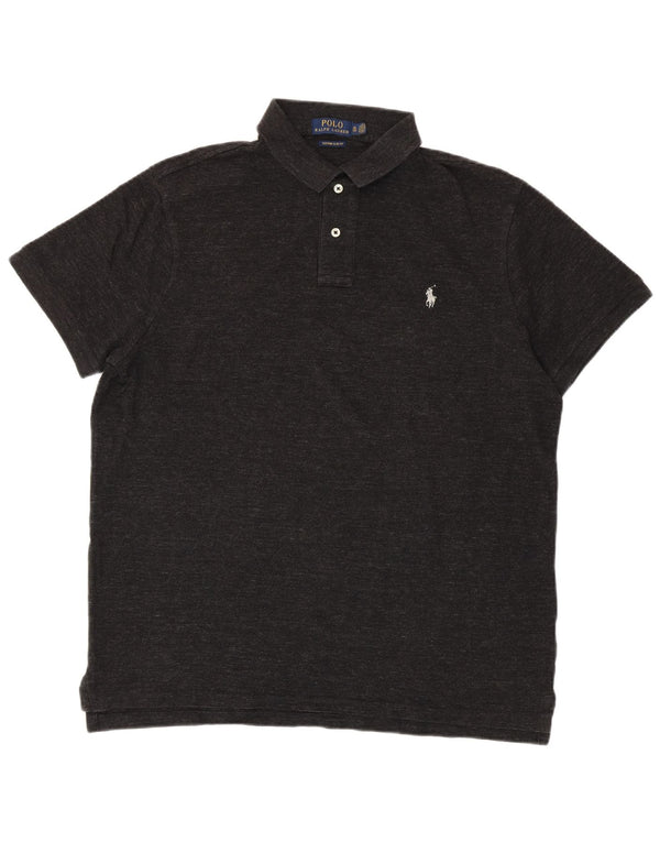 Polo Ralph Lauren Herren Custom Slim Fit Poloshirt XL Grau Baumwolle