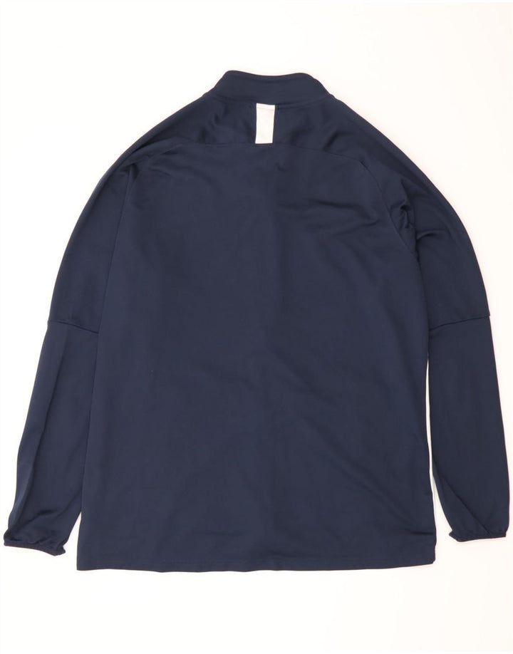 Nike Herren Dri Fit Trainingsanzug Top Jacke 2XL Marineblau Colourblock Polyester