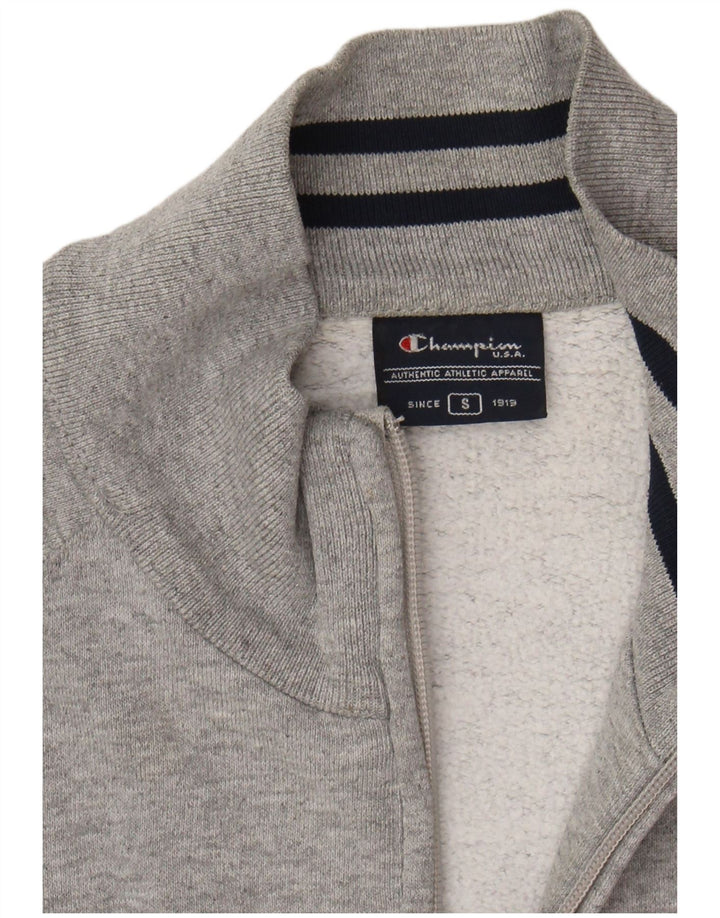 CHAMPION Womens Tracksuit Top Jacket UK 10 Small Grey Colourblock Cotton