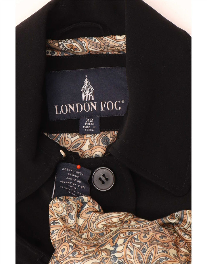 London Fog Damen Übergroßer Mantel UK 6 XS Schwarz Polyester