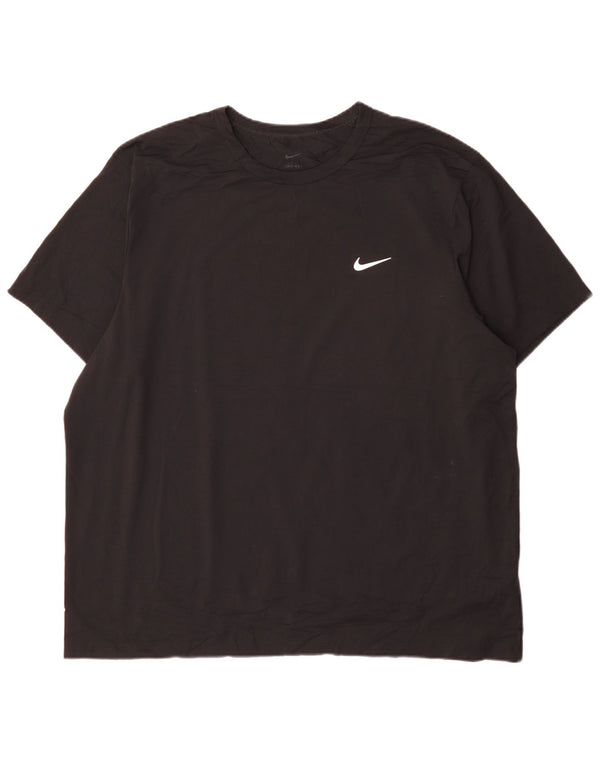 Nike Herren Dri Fit T-Shirt Top 2XL Schwarz Polyester