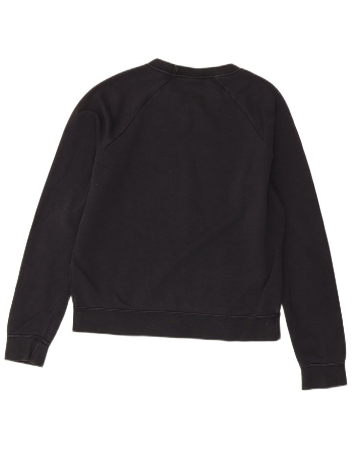 Nike Womens Graphic Oversized Sweatshirt Pullover UK 10 Small Schwarz Baumwolle