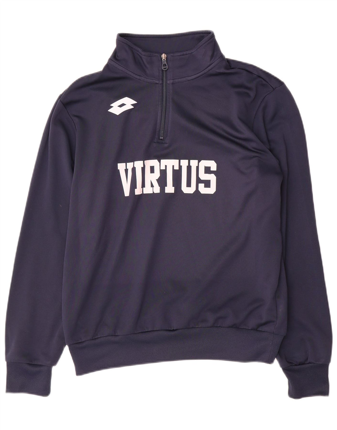Lotto Herren-Sweatshirt mit grafischem Reißverschluss, mittleres Marineblau, Polyester
