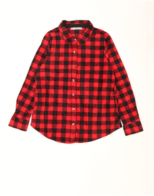 Lee Womens Riders Fleece-Shirt UK 14 Medium Red Gingham