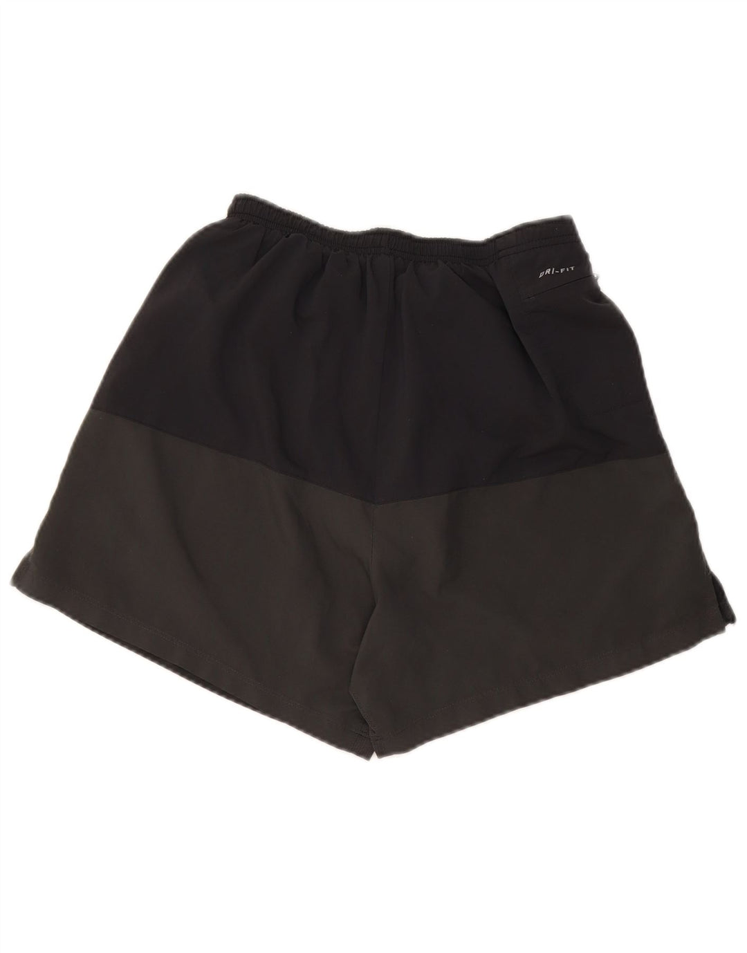 Nike Damen Dri Fit Sport Shorts UK 12 Mittelgraues Colourblock-Polyester