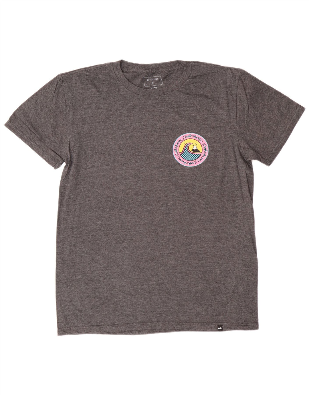 Quiksilver Herren-T-Shirt mit normaler Passform, mittelgrauer Baumwolle